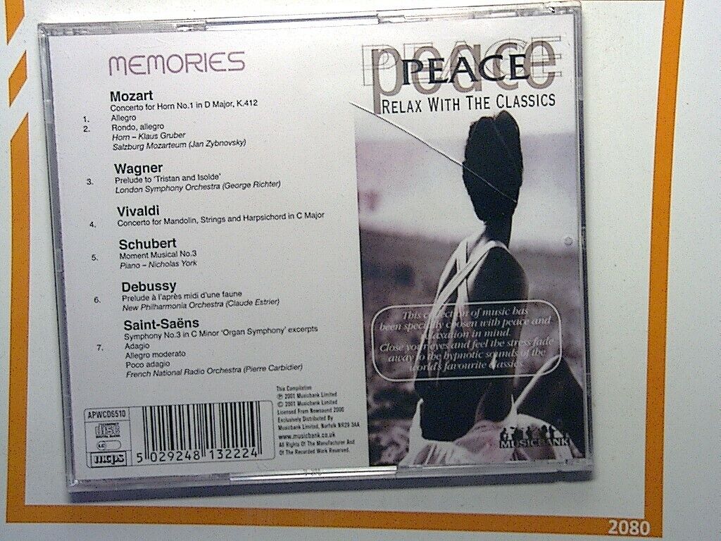 Memories Peace - Relax With The Classics Cd New & Factory Sealed