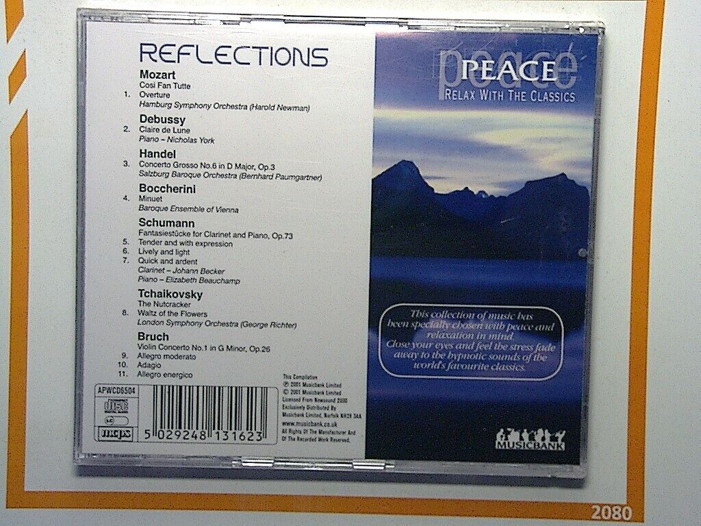 Reflections Peace - Relax With The Classics Cd New & Factory Sealed