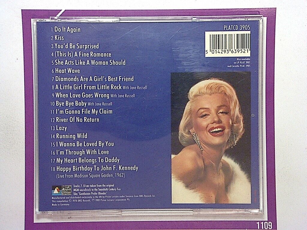 Marilyn Monroe Portrait CD Mint