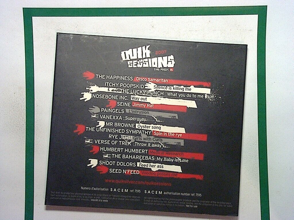 Ref1039 Quik Sessions Live Music CD