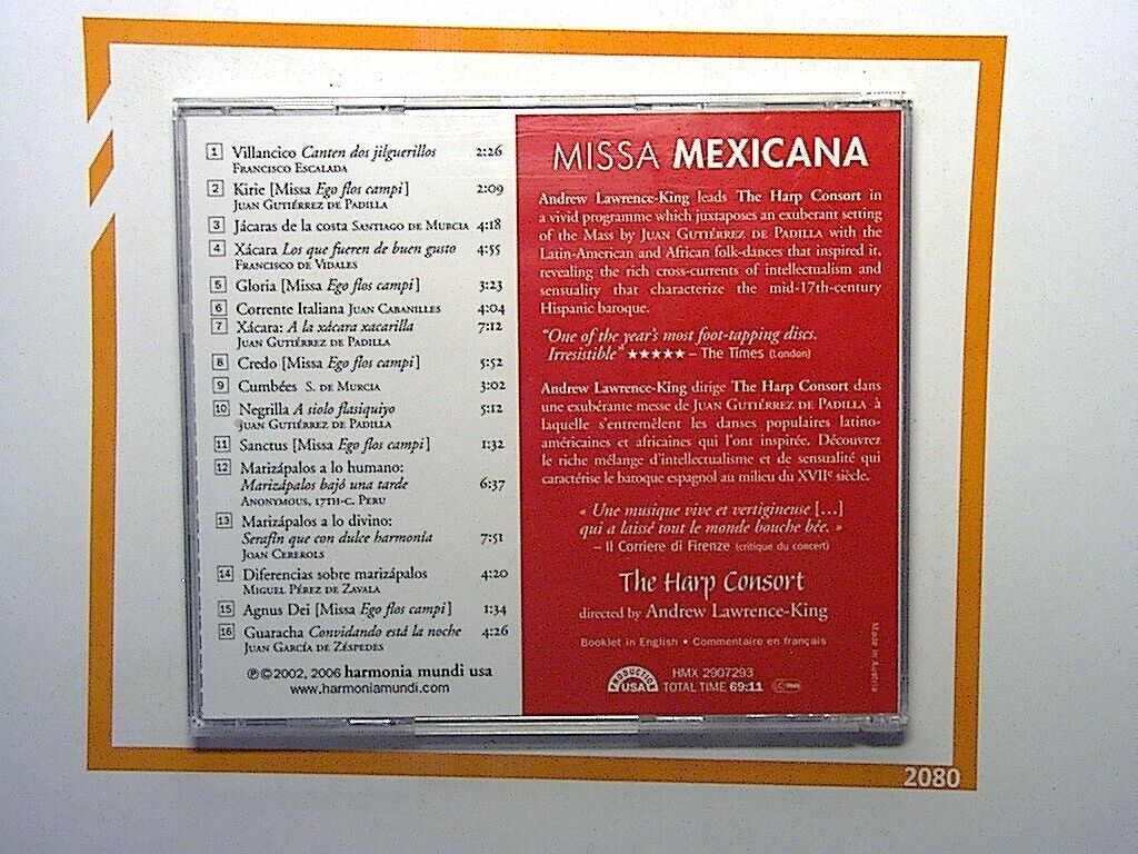 The Harp Consort Andrew Lawrence-King Missa Mexicana CD Mint