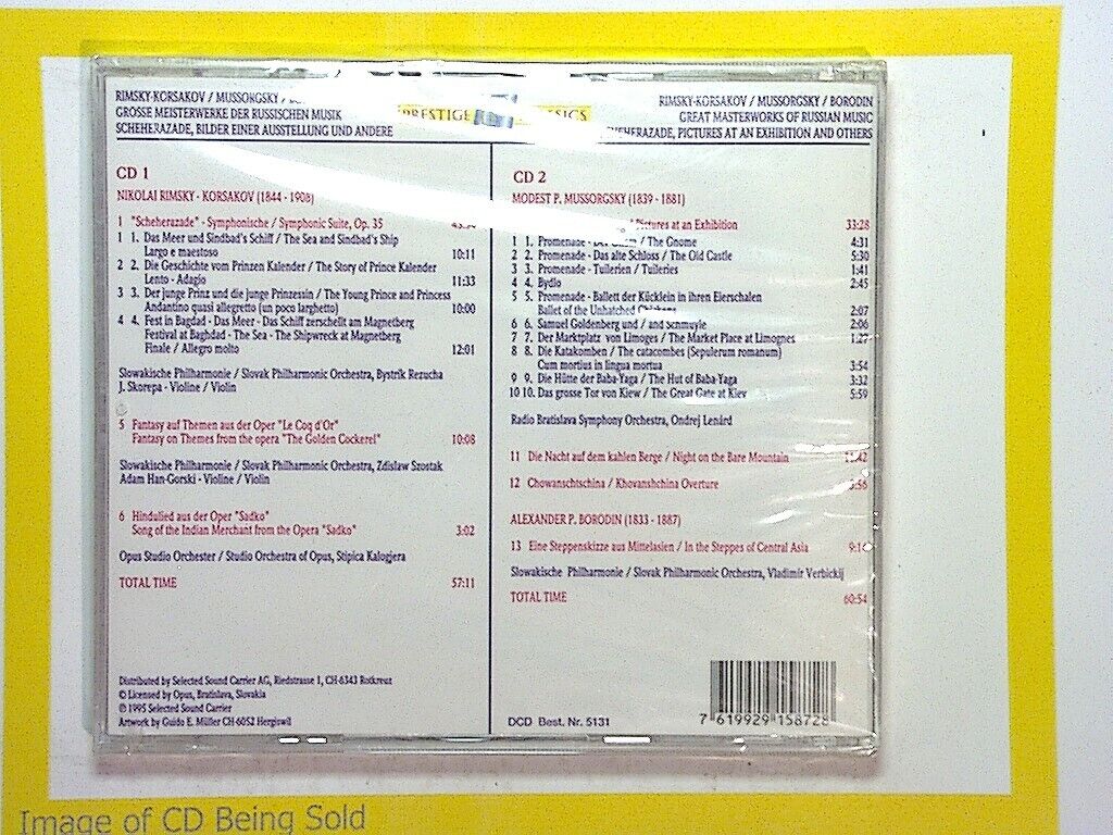 Opus Studio Radio Bratislava Orchestra Great Masterworks Russian Music 2CD New