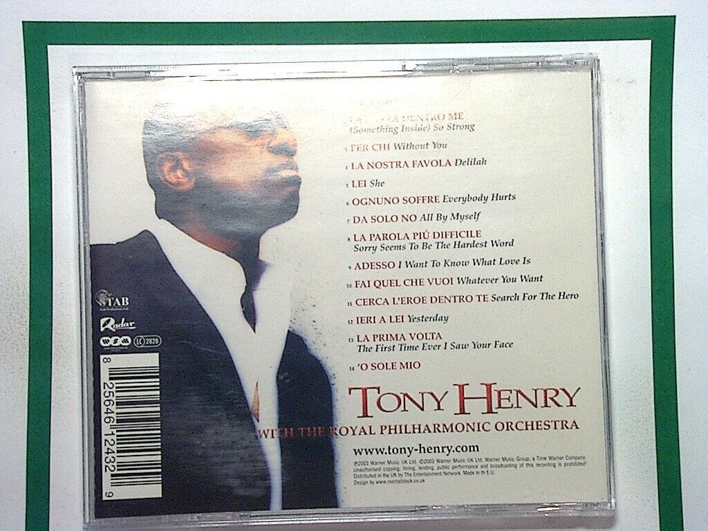 Tony Henry Modern Arias CD Nr Mint