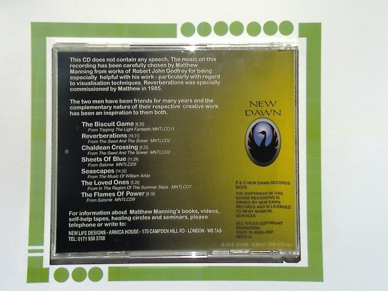 Matthew manning Healing Hearts CD Nr Mint