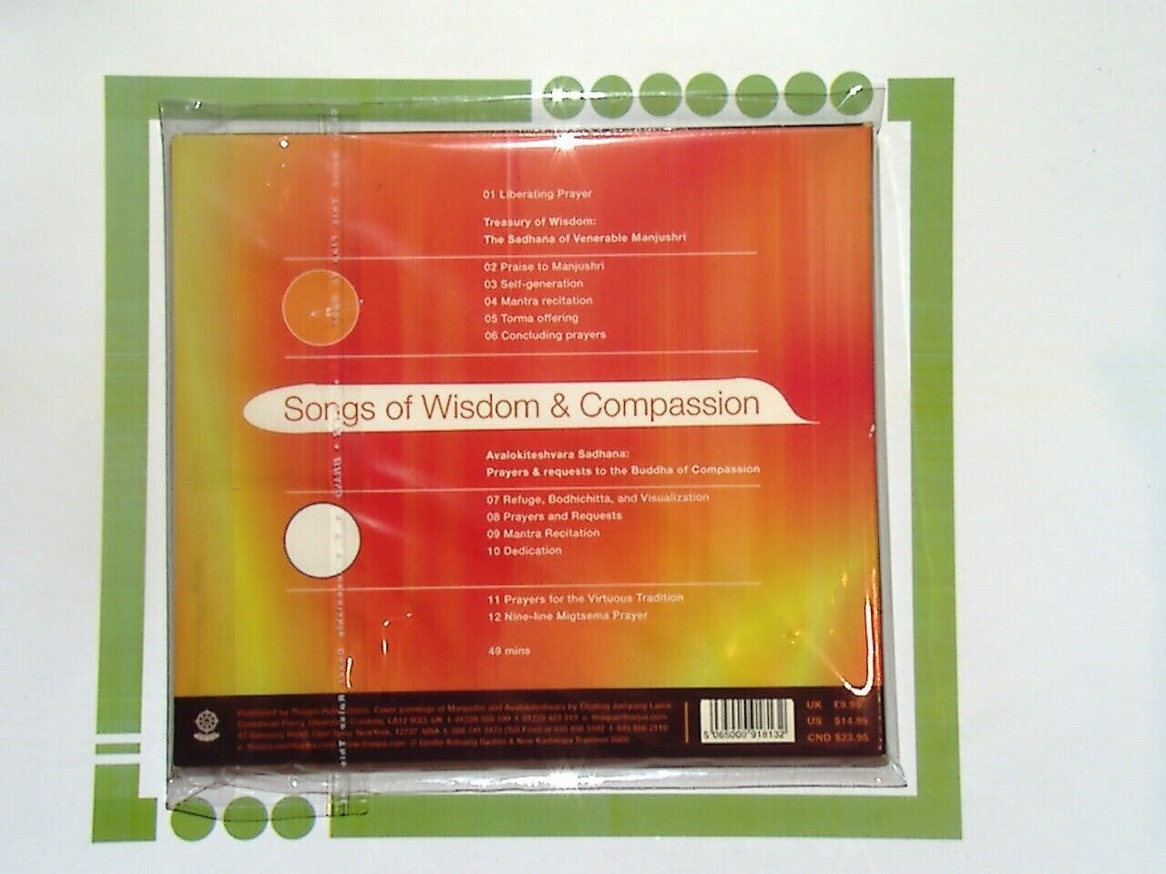 Songs of Wisdom and Compassion: Buddhist Prayers for Cultivating a Good CD Mint