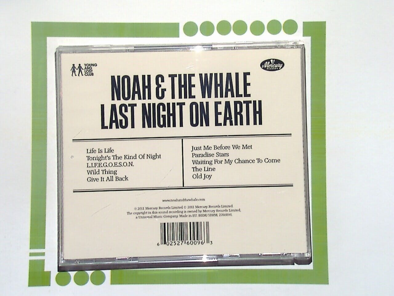 Noah and the Whale Last Night on Earth CD Nr Mint
