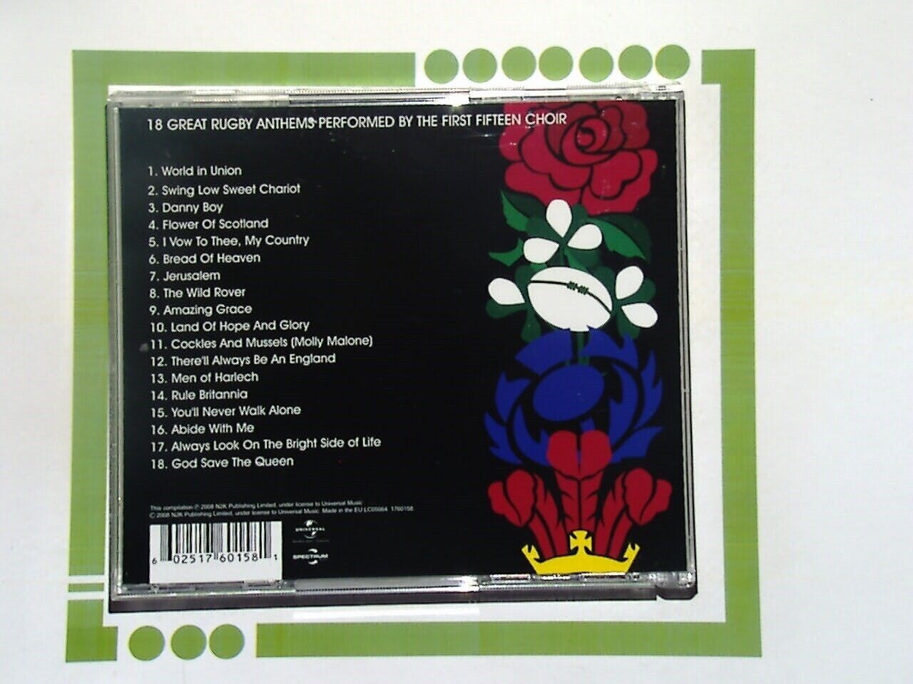 The First Fifteen Choir Rugby Anthems CD Nr Mint