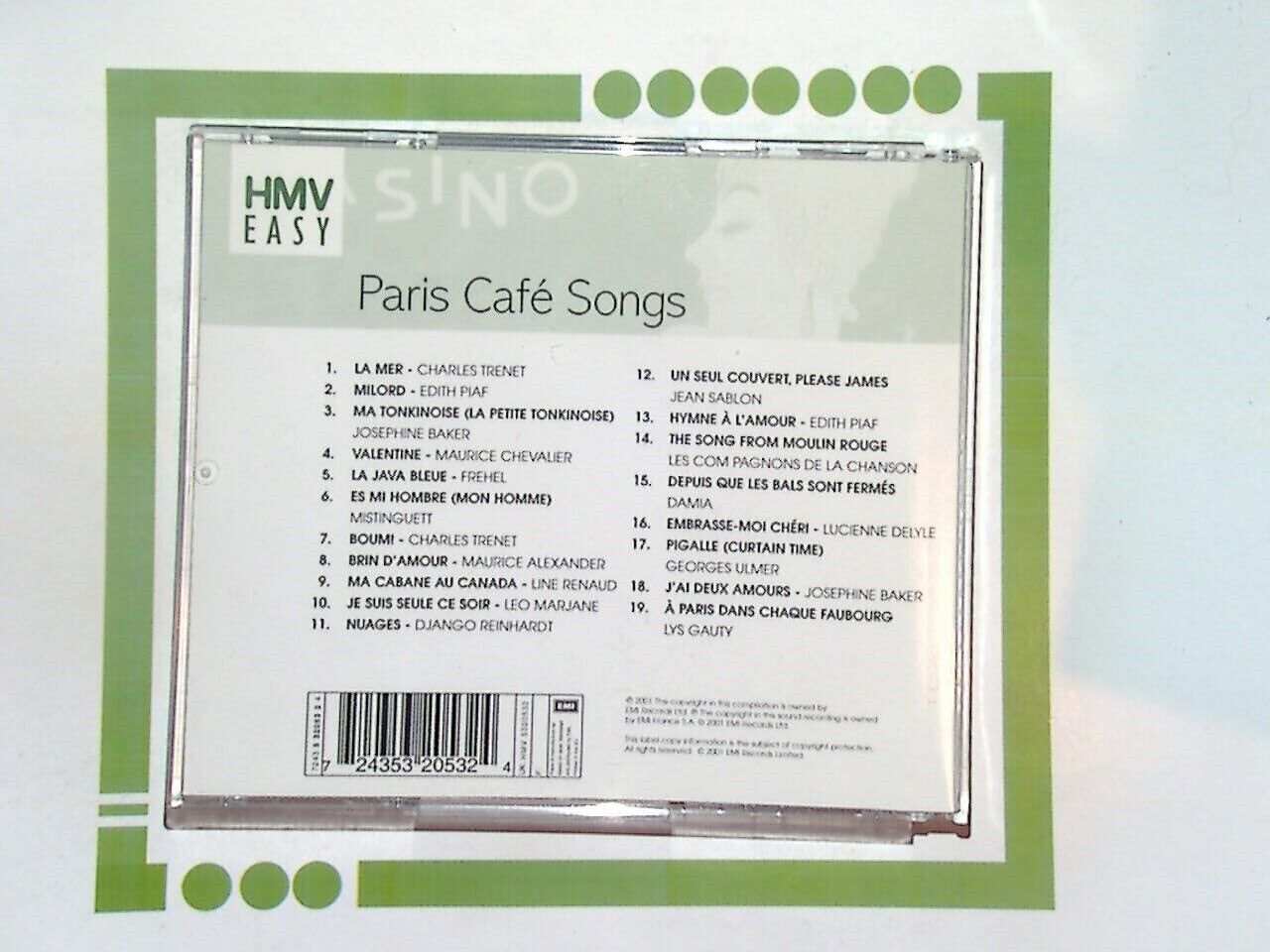 Paris Cafe Songs CD Mint