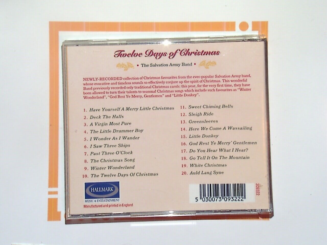 Salvation Army Band - Twelve Days of Christmas CD Mint