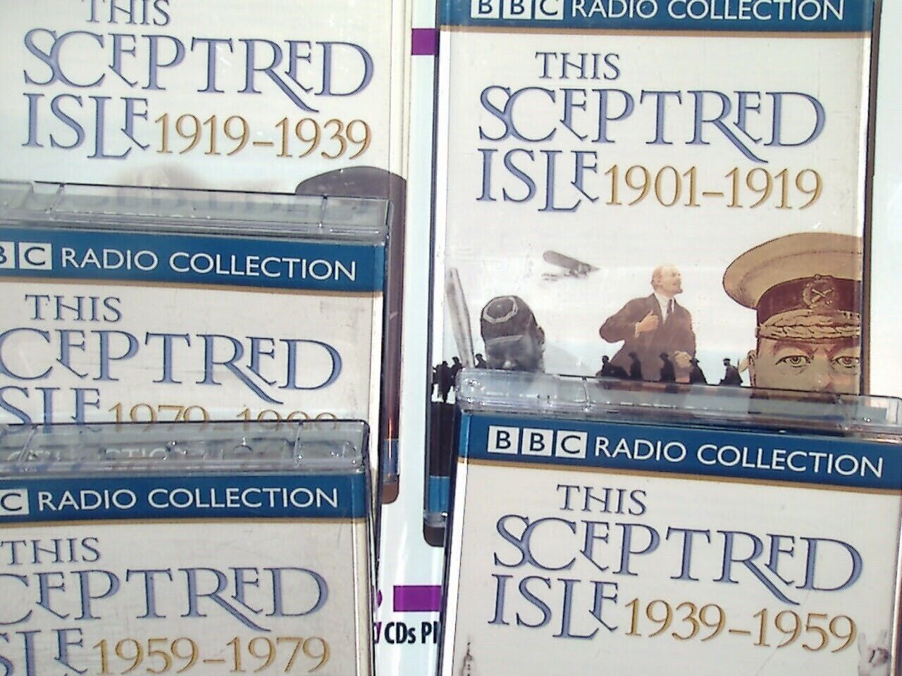 5 X BBC Radio This Sceptred Isle 20th Century Double Cassettes - 1901-1999 VGC