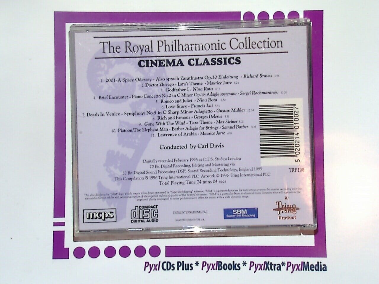 The Royal Philharmonic Orchestra Cinema Classics CD VGC