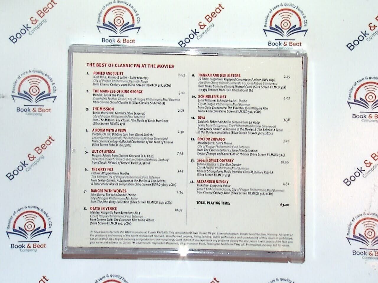 The Best Of Classic FM At The Movies (74) CD Mint