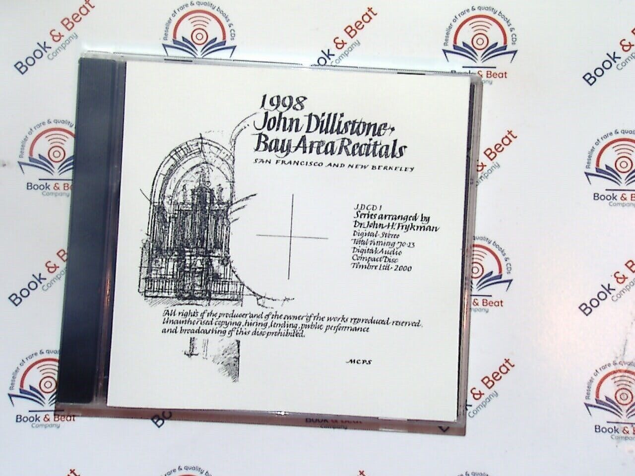 1998 John Dillistone Bay Area Recitals : San Francisco & New Berkeley CD Mint