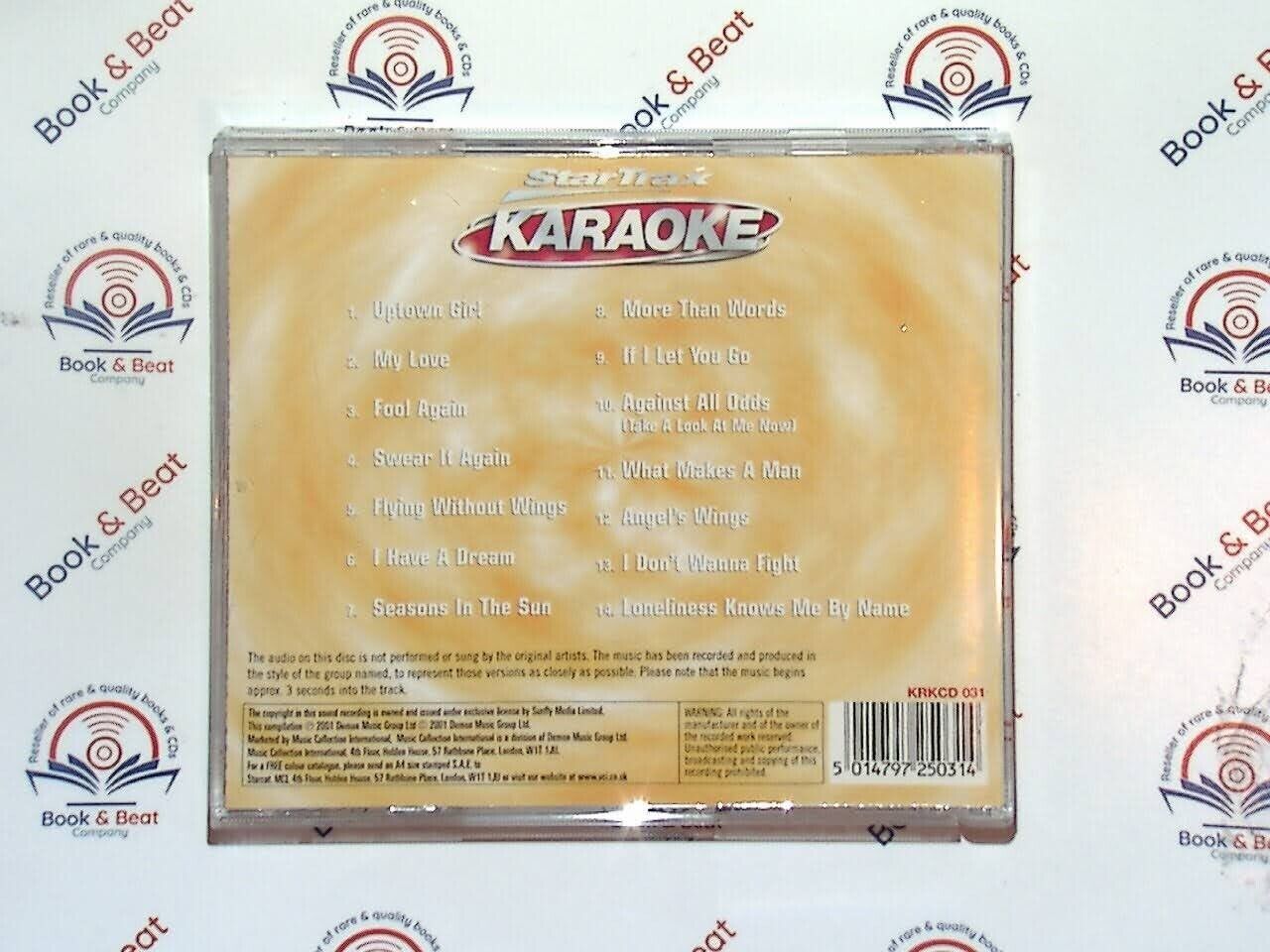 StarTrax Karaoke - The Songs Of Westlife CD Mint