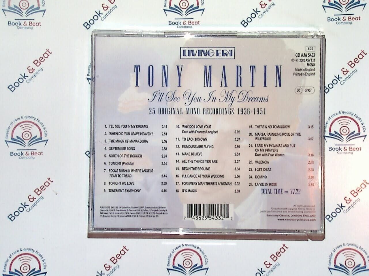 Tony Martin – I'll See You In My Dreams CD Mint