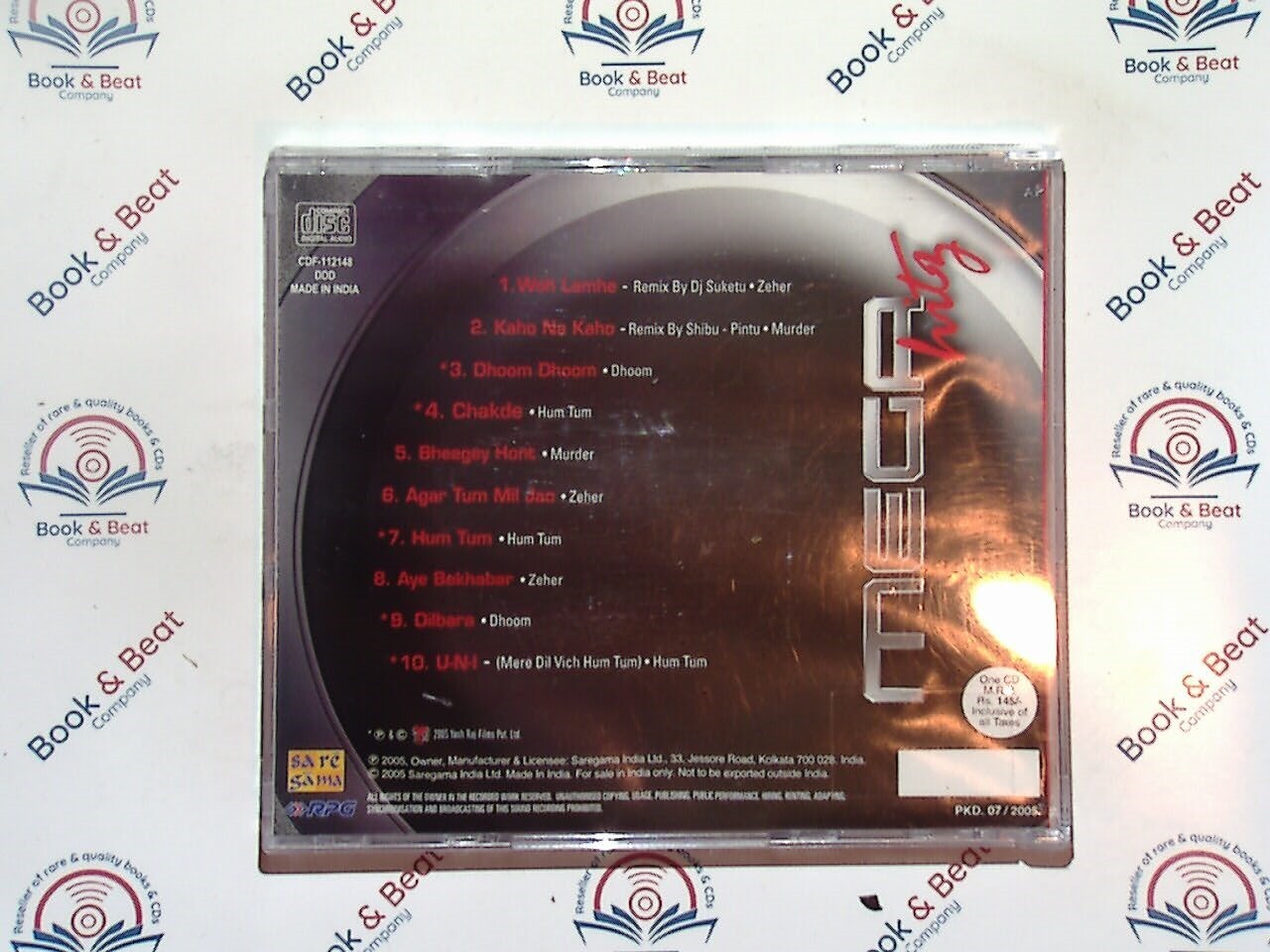 Various - Mega Hitz : Bollywood Hits From Zeher, Dhoom, Murder, Hum Tum CD VGC