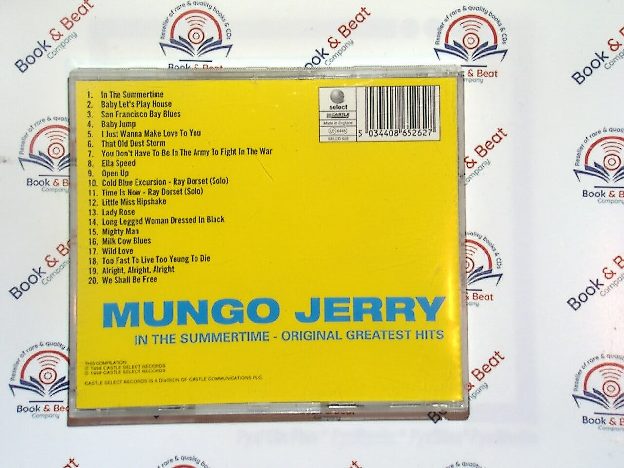 Mungo Jerry, In The Summertime, Original Greatest Hits, CD, Classic Rock, 1970s Hits, Rock 'n' Roll, Vintage Music, Greatest Hits Collection, Summer Anthems, Iconic Songs, Retro Music, Collectible CD, Bookandbeat, Mungo Jerry Music, British Rock