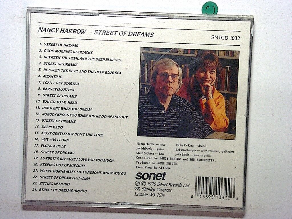 Bookandbeat.com, Nancy Harrow, Bob Brookmeyer, Street of Dreams, CD, Jazz Vocals, Jazz Standards, Vocal Jazz, Big Band, Classic Jazz, Collectible, Music Album, Jazz Singer, Trombone, Jazz Ensemble, Smooth Jazz, American Songbook, Quintet,
