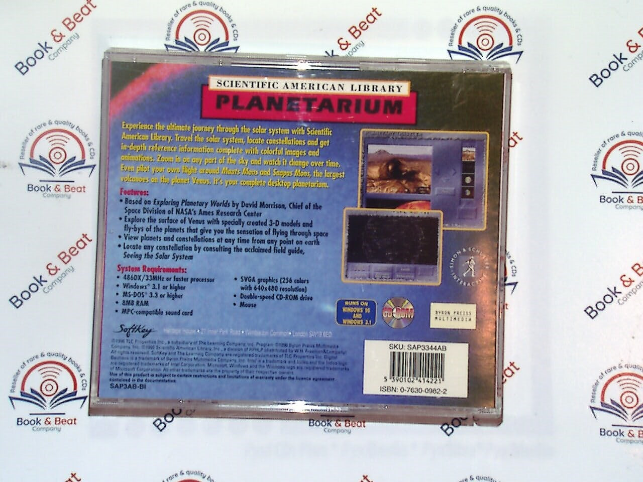 Softkey, Scientific American Library, Planetarium, Windows 3.1, CD-ROM, Mint Condition, Vintage Software, Educational Software, Astronomy Software, Space Exploration, Windows 3.1 Compatible, Rare Software, Collectible CD-ROM, Science Enthusiast, Planetarium Simulation
