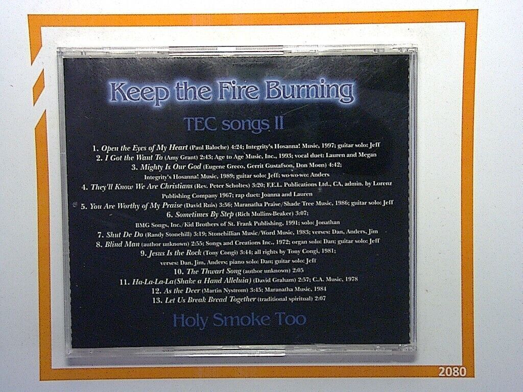 Bookandbeat.com, TEC Songs II, Keep The Fire Burning, Holy Smoke Too, CD, Christian Music, Worship Songs, Gospel Music, Praise and Worship, Religious Music, Inspirational, Contemporary Christian, Collectible, Faith-Based Music, Music Album, Spiritual Songs, Christian Worship, Church Music, Holy Spirit,