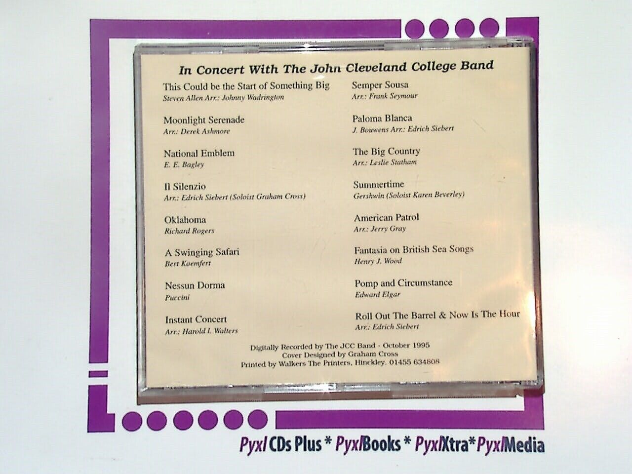 Bookandbeat.com, The John Cleveland College Band, In Concert With, CD, School Band, Concert Band Music, Brass Band, Wind Ensemble, Live Performance, Instrumental Music, Educational Music, Classical Band, Band Arrangement, College Music, Music Students, Band Lovers, Orchestral Arrangements,