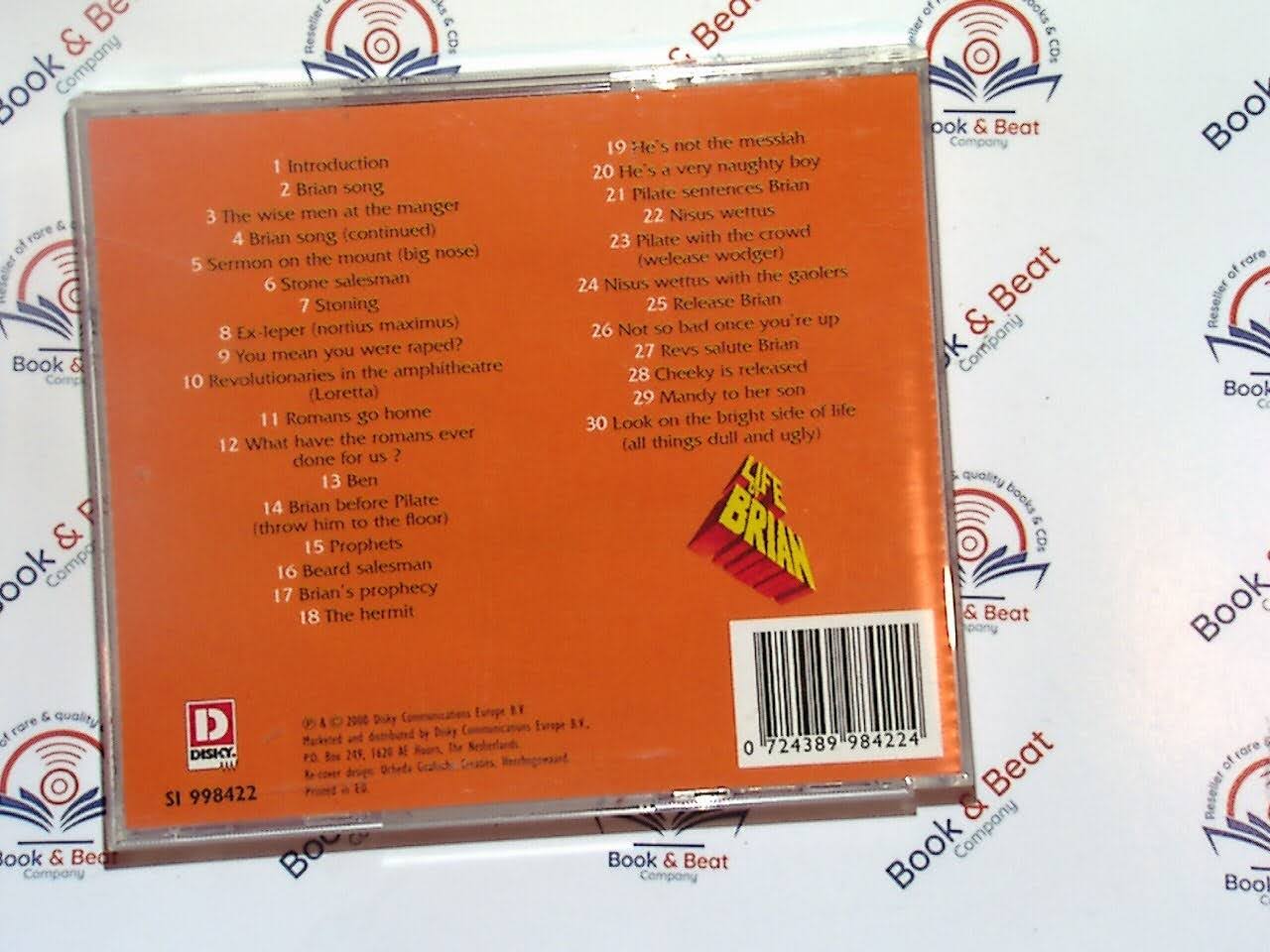 Monty Python, Life Of Brian, Soundtrack, Comedy Music, British Humor, Classic Comedy, Iconic Songs, Satirical Music, 1980s Music, Sketch Comedy, Timeless Classics, Legendary Group, VGC CD, Nostalgic Entertainment, Collector's Item, Bookandbeat.com, new CDs, used CDs, new books, used books, online music store, online bookstore, rare CDs, rare books, affordable books, affordable CDs, book lovers, music enthusiasts, collectible CDs, vintage books,DVD,