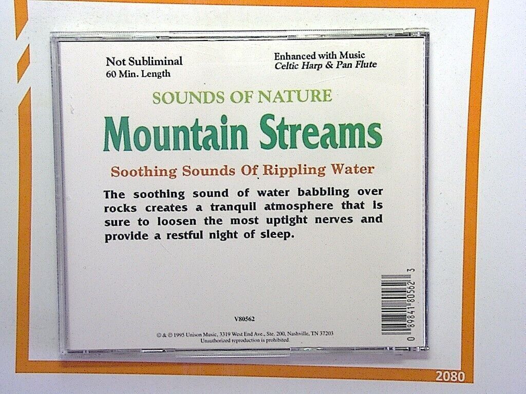 bookandbeat.com, CD, Natures Relaxing Sounds, Mountain Streams, nature sounds, relaxation, ambient, meditation, peaceful music, stress relief, background music, nature therapy, environmental sounds, mindfulness, calming sounds, sleep aid, tranquility, wellness, forest ambiance, water flow, rejuvenation, serene, soothing