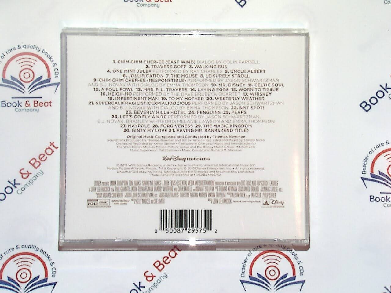bookandbeat.com, CD, Disney Soundtrack, Saving Mr. Banks, Thomas Newman, movie soundtrack, orchestral score, biographical film, emotional themes, cinematic music, 2013 film, iconic composer, instrumental, Disney movie, heartwarming, Mary Poppins, classic film inspiration, dramatic music, melodic, orchestration, memorable