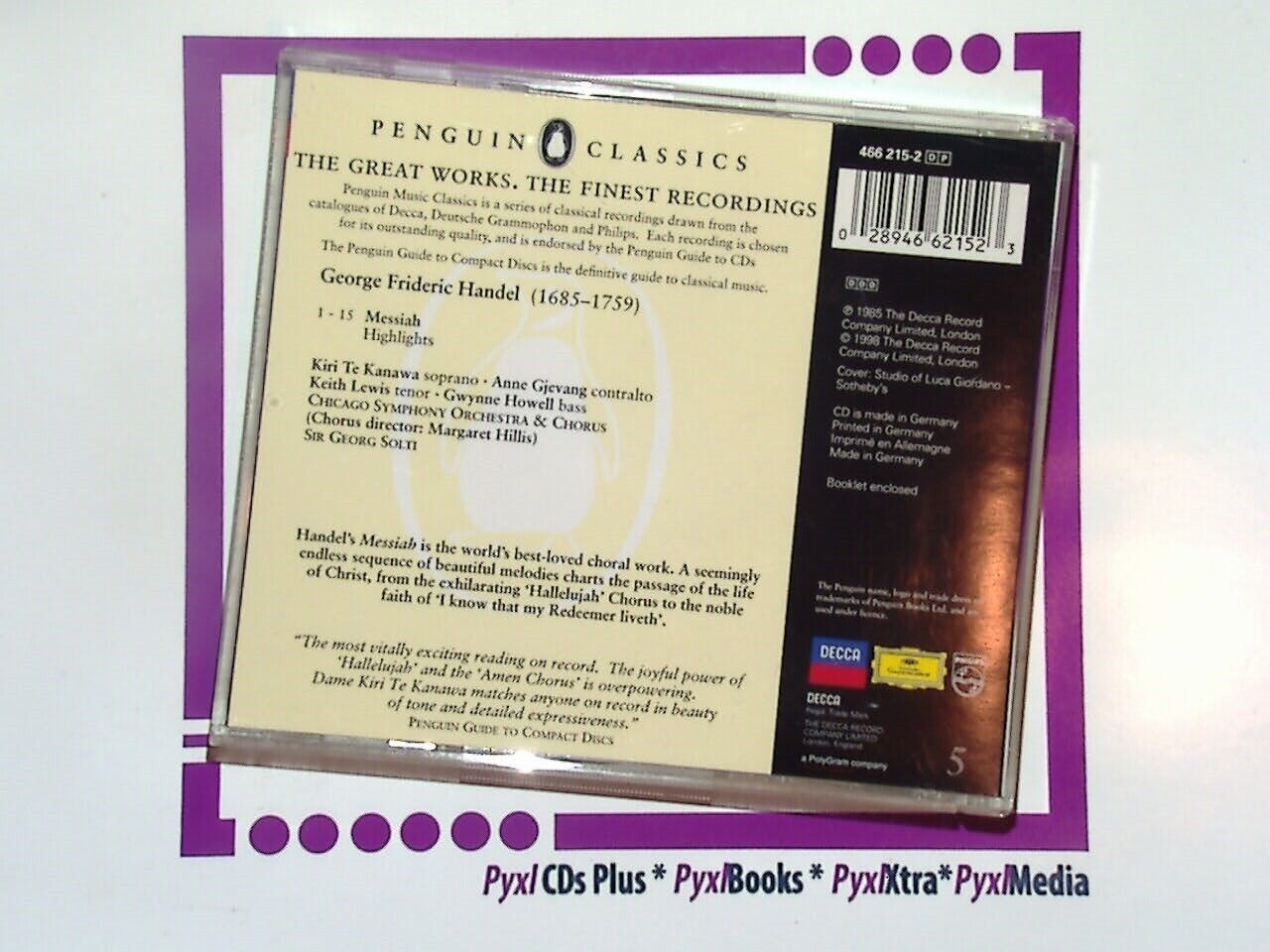 Sir George Scott, Penguin Classics, Handel's Messiah, Classical, Sacred music, CD, Baroque, Oratorio, Religious music, Handel, Messiah, Famous works, Choir, Church music, Classical masterpiece, Bookandbeat.com, Christmas music, Biblical themes, Orchestra, Classical opera, Sacred vocals,