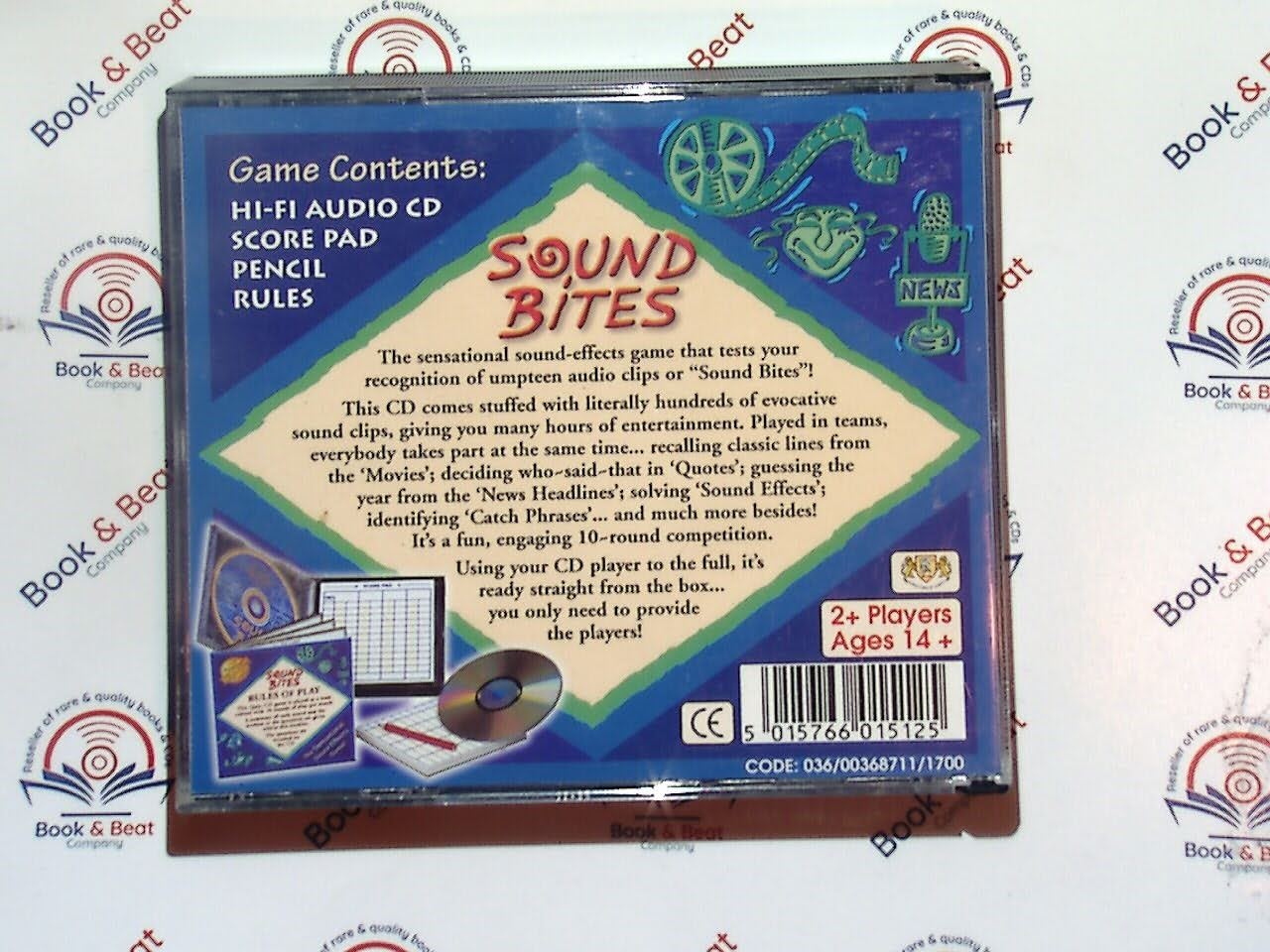 bookandbeat.com, CD, Sound Bites, Sound Effect CD, Cheatwell Games, sound effects, party game, interactive audio, fun sounds, family entertainment, novelty CD, audio clips, trivia game, game night, unique sounds, special effects, bookandbeat.com,new CDs, used CDs, new books, used books, online music store, online bookstore, rare CDs, rare books, affordable books, affordable CDs, book lovers, music enthusiasts, collectible CDs, vintage books,DVD,