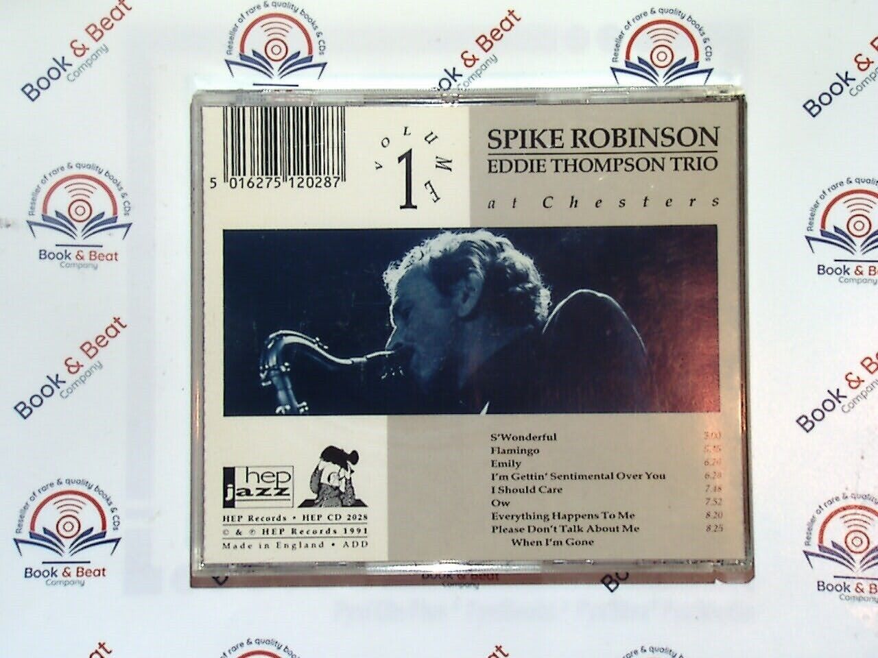 bookandbeat.com, CD, jazz, Spike Robinson, Eddie Thompson Trio, At Chesters, live performance, saxophone, piano trio, classic jazz, bebop influence, smooth jazz, jazz standards, intimate venue, improvisation