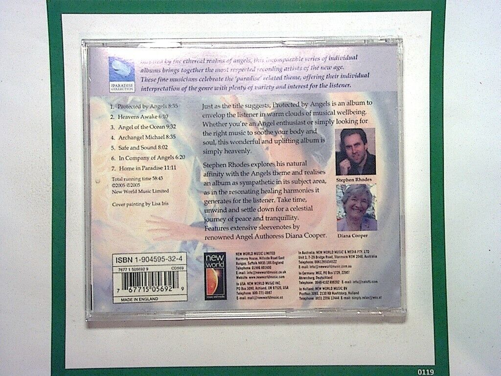 Stephen Rhodes, Protected By Angels, New Age Music, Relaxation Music, Meditation Music, Healing Music, Soothing Melodies, Spiritual Music, Ambient Sounds, Tranquil Tunes, Instrumental Music, Peaceful Vibes, Uplifting Music, VGC CD, Collector’s Item, Bookandbeat.com,new CDs, used CDs, new books, used books, online music store, online bookstore, rare CDs, rare books, affordable books, affordable CDs, book lovers, music enthusiasts, collectible CDs, vintage books,DVD,