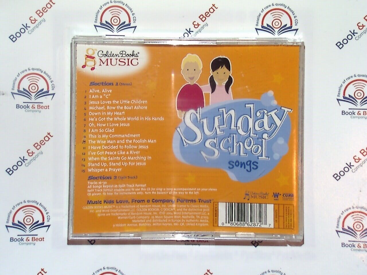 bookandbeat.com CD: Sunday School Songs - Golden Books Music (Split Track) CD Nr Mint Front Cover
