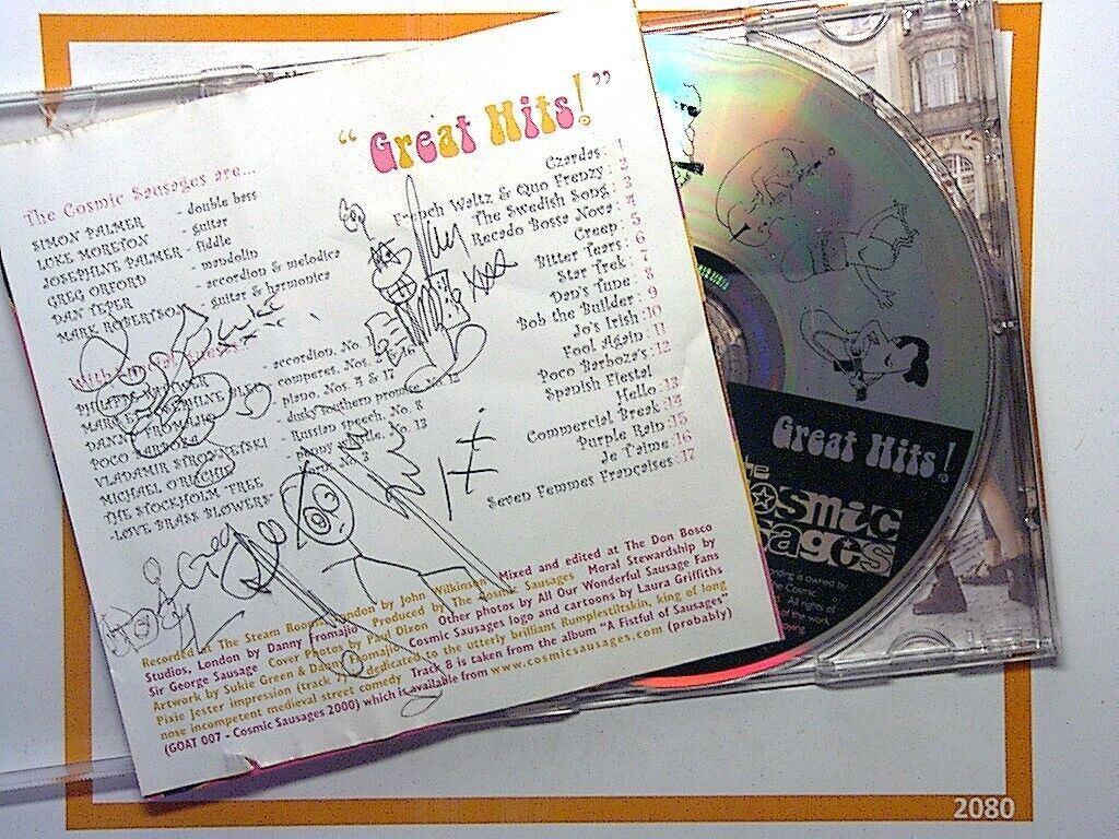 The Cosmic Sausages, Great Hits, Rock Music, Alternative Rock, Indie Rock, Iconic Tracks, Timeless Classics, 1990s Music, Underground Sound, Legendary Band, VGC CD, Nostalgic Music, Collector's Item, Energetic Tunes, Bookandbeat.com,new CDs, used CDs, new books, used books, online music store, online bookstore, rare CDs, rare books, affordable books, affordable CDs, book lovers, music enthusiasts, collectible CDs, vintage books,DVD,