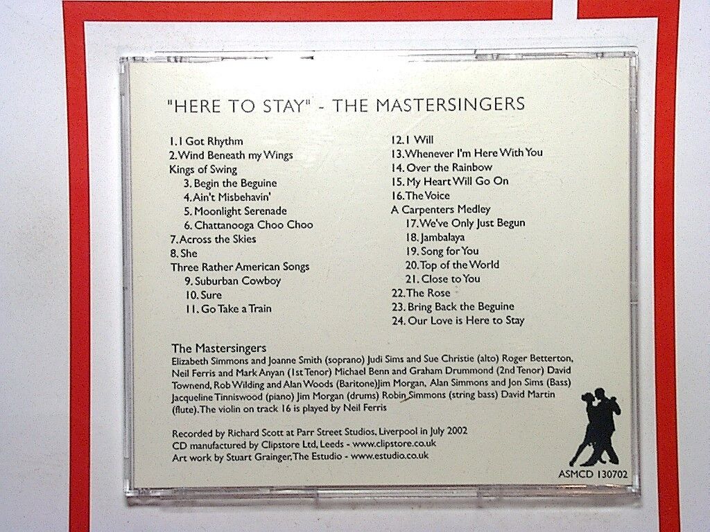 The Mastersingers, Here To Stay, Vocal Harmony, A Cappella, Choral Music, Contemporary Music, Folk Influences, 2000s Music, Acoustic, Indie Pop, Melodic, Inspirational, Harmonious Sound, Vocal Group, Timeless Classics, Ensemble Singing, Unique Arrangements, Pop Covers, American Music, Bookandbeat.com,