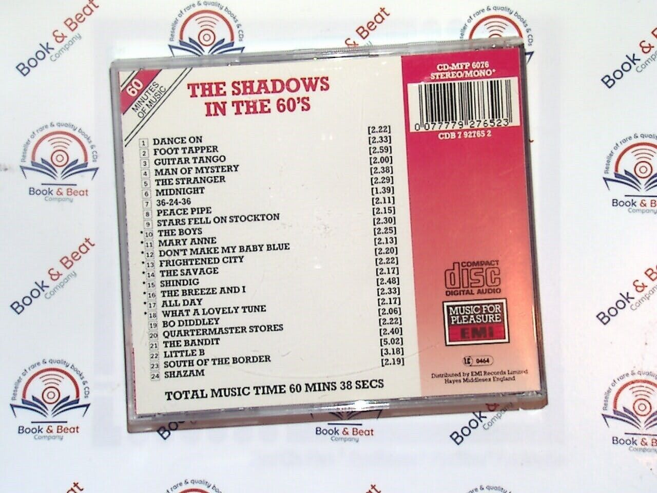 bookandbeat.com, CD, rock music, The Shadows, In The 60's, instrumental rock, classic hits, 1960s music, guitar-driven, British rock, nostalgic tunes, surf rock, music history, vintage recordings, iconic band, melodic guitar, pop instrumental, album collection, timeless music, musical legacy, retro sound,