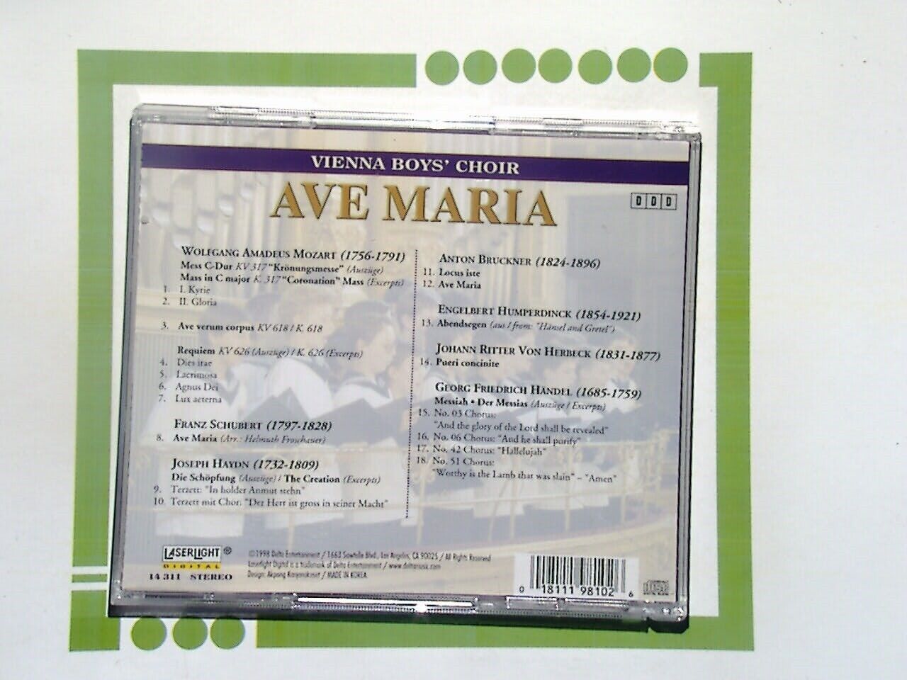 bookandbeat.com, CD, The Vienna Boys' Choir, Angelic Voices, choral music, classical, sacred music, traditional, boys' choir, hymns, classical vocals, liturgical music, Austrian choir, renowned choir, new CDs, used CDs, new books, used books, online music store, online bookstore, rare CDs, rare books, affordable books, affordable CDs, book lovers, music enthusiasts, collectible CDs, vintage books,DVD,Ave Maria