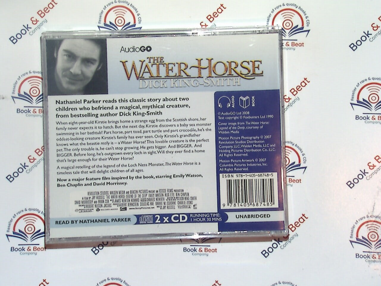 bookandbeat.com, The Water Horse, Dick King-Smith, audiobook, children's literature, fantasy story, mythical creatures, family-friendly, adventure tale, classic children's book, sea monster, Loch Ness, imaginative storytelling, audio format, audiobook for kids, narrated story, bestselling author, young listeners, audio collection, magical tales.