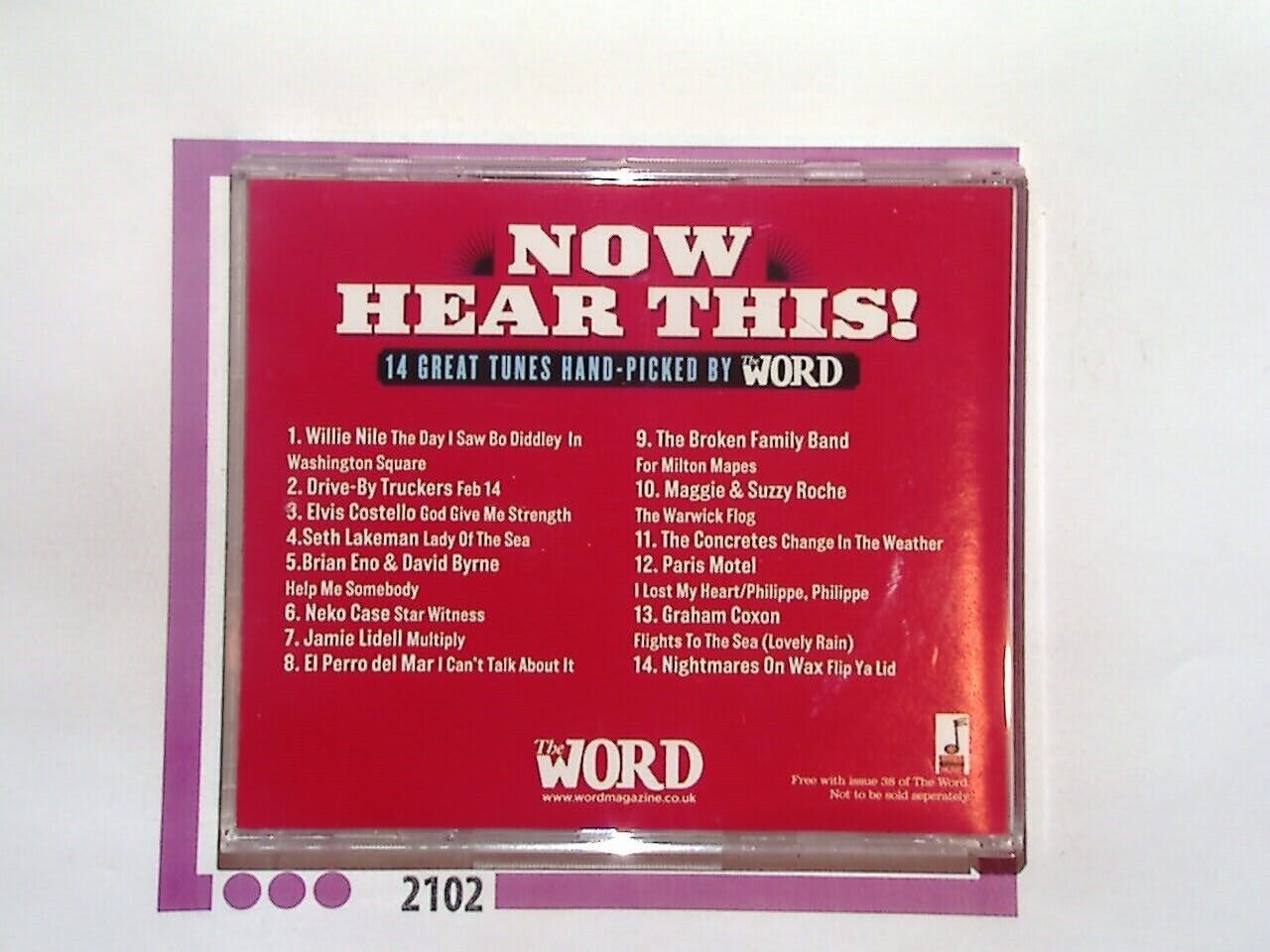 bookandbeat.com, The Word Magazine, Now Hear This!, compilation album, various artists, music sampler, diverse genres, indie music, rock, pop, folk, alternative, curated collection, music discovery, magazine compilation, new sounds, must-hear tracks, iconic selections, music enthusiasts, collector's item, exclusive tracks, playlist inspiration, modern music trends,