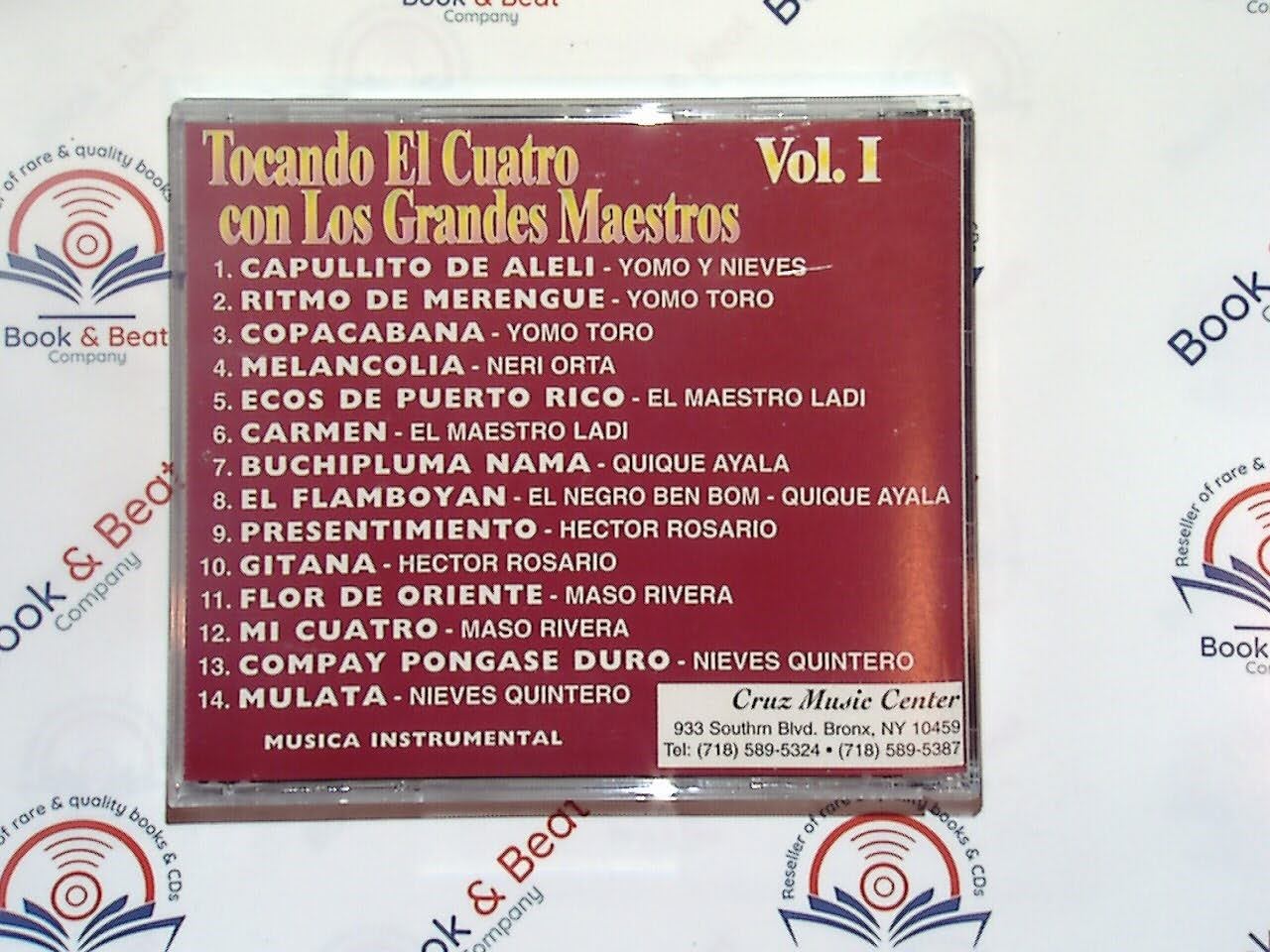 bookandbeat.com, CD, Tocando El Cuatro, Los Grandes Maestros, Vol. 1, traditional music, cuatro instrument, Latin American music, Venezuelan folk, cultural heritage, stringed instruments, acoustic sounds, instrumental mastery, vibrant rhythms, Latin roots, classic Latin melodies, maestros, musical tradition, folk compositions, cultural expression, traditional Latin sounds, artisanal musicianship, South American influences