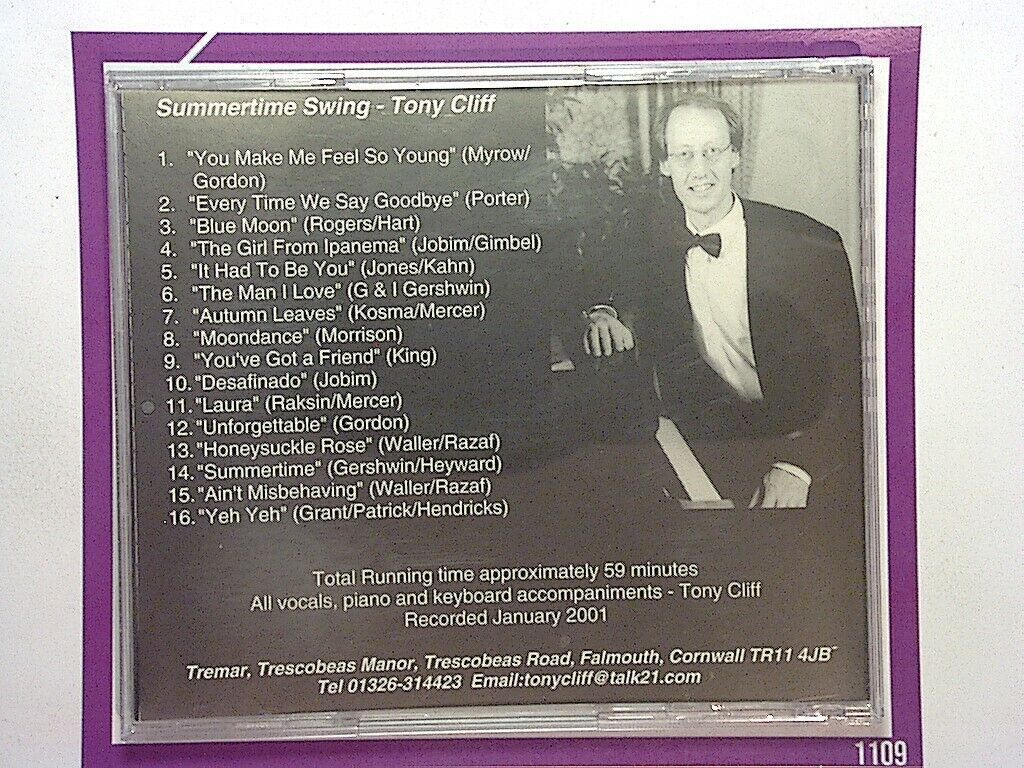 bookandbeat.com, CD, Tony Cliff, Summertime Swing, jazz, swing music, big band, summer vibes, retro music.
