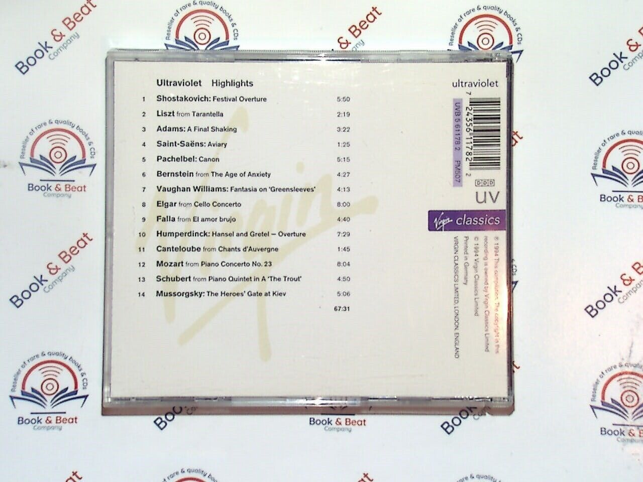 bookandbeat.com, Ultraviolet Highlights, Virgin Classics, classical music, modern classical, contemporary compositions, UV, orchestral music, instrumental music, classical highlights, symphonic compositions, music collection, classical orchestra, dramatic music, epic symphonies, evocative melodies, orchestral arrangements, music for relaxation, classical fusion, cinematic music, Virgin label.