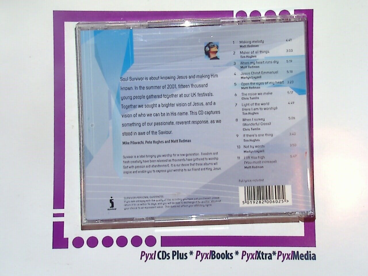 Soul Survivor Live 2001, Chris Tomlin, Matt Redman, Worship music, Live worship, Christian music, Praise and worship, CD, Soul Survivor, Contemporary Christian, Faith-based, Inspirational music, Worship leaders, Church event, Spiritual songs, Live performance, Uplifting music, Worship experience, Bookandbeat.com, Youth worship, Gospel music,
