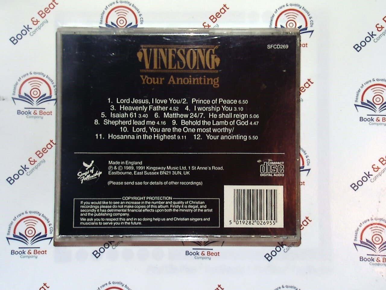 Vinesong, Your Anointing, CD, Nr Mint, Bookandbeat.com, Christian music, Worship music, Inspirational, Faith-based, Praise and worship, Uplifting, Spiritual, Gospel influence, Contemporary Christian, Devotional, Sacred songs, Anointed worship, Beautiful harmonies, Melodic, Church music, Worship leader, Music enthusiasts,