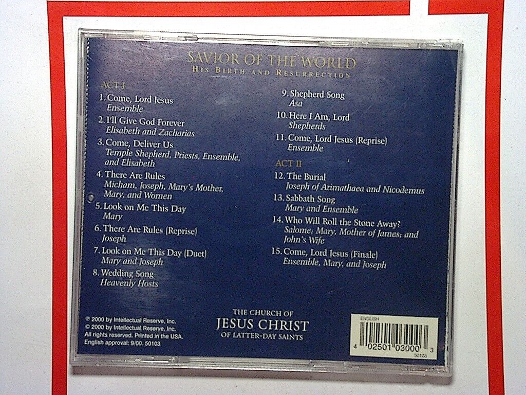 Temple Square Orchestra	Savior of The World CD Mint