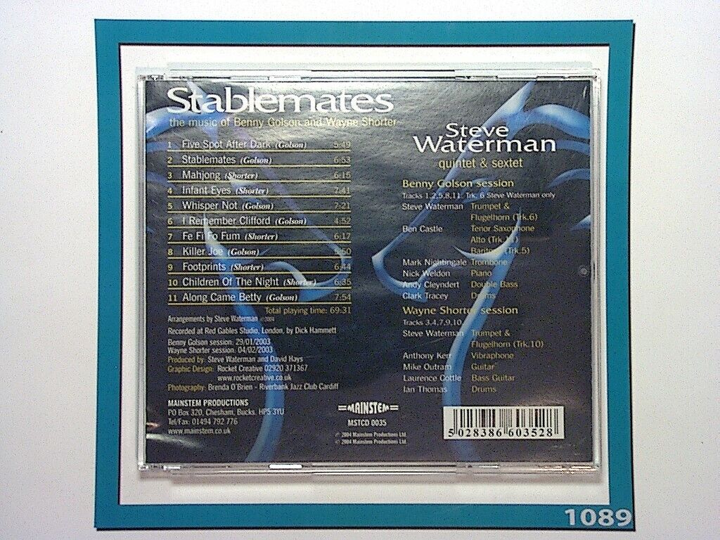 Steve Waterman	Stablemates CD Mint (Gift Option)*