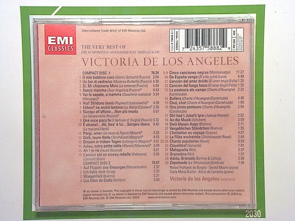 Very Best of Victoria de los Angeles 2CD Mint
