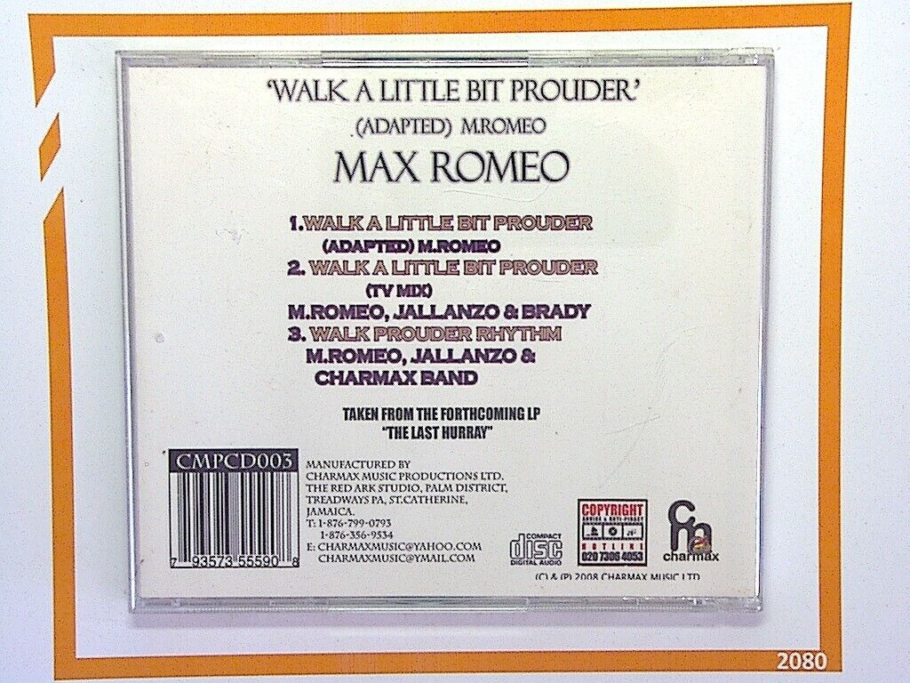 Max Romeo	Walk A Little Bit Prouder CD Mint