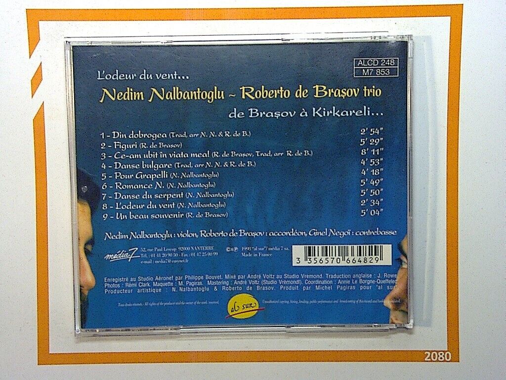 Nedim Nalbantoglu Roberto De Brasov Trio	L'odeur Du Vent CD Nr Mint
