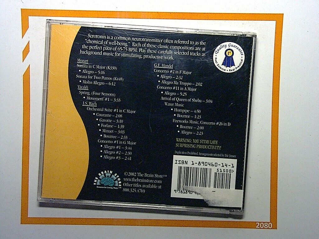 THE BRAIN STORE Whistle While You Work: Stay Focused CD Mint